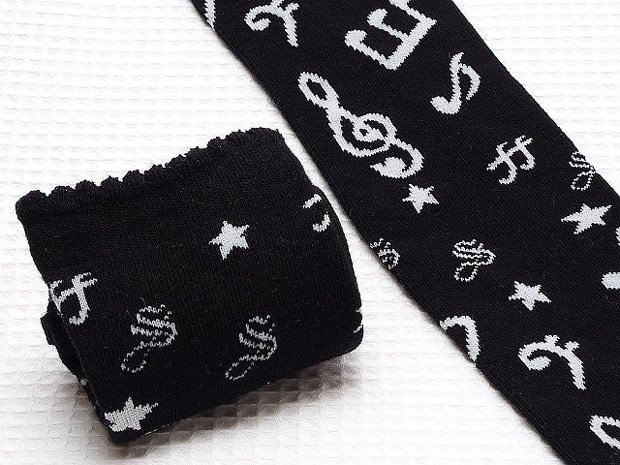 Secret Shop Melody Notes Lolita Socks